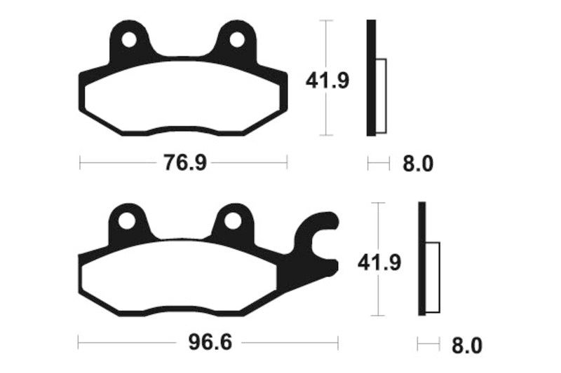 Tecnium Racing MX/ATV gesinterde metalen remblokken - MOR138 1022949