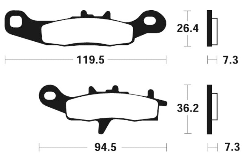 TECNIUM RACING MX/ATV Sintered Metall Bremsbeläge - MOR226 1022962