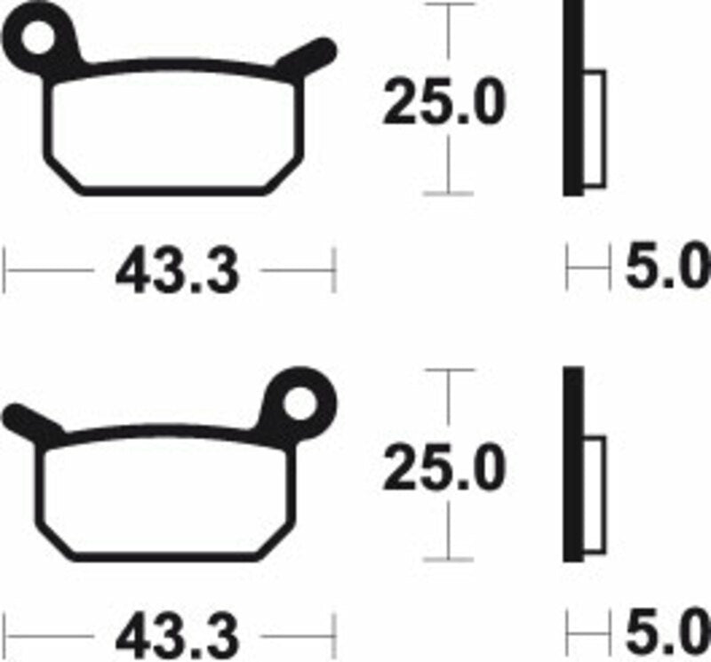 Tecnium Racing MX / ATV Poussinets de frein en métal fritté - MOR294 1022977