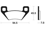 TECNIUM RACING MX/ATV Sintered Metall Bremsbeläge - Mor322 1022987