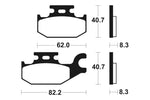 Tecnium Racing MX/ATV gesinterde metalen remblokken - Mor335 1022988