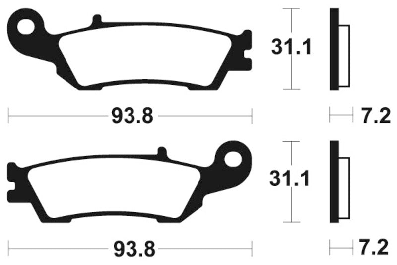 Tecnium Racing MX / ATV Poussinets de frein en métal fritté - MOR340 1022990