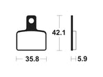 TECNIUM RACING MX/ATV Sintered Metall Bremsbeläge - MOR395 1023003