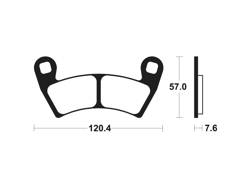 Tecnium Racing MX/ATV gesinterte Metallbremsbeläge - MOR397 1023005