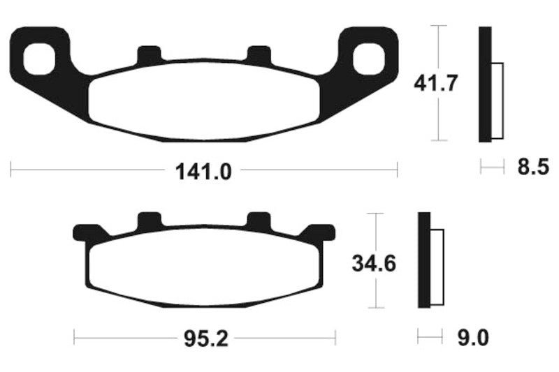 Tecnium Street Performance Sintered Metal Brake Pads - MR97 1023105