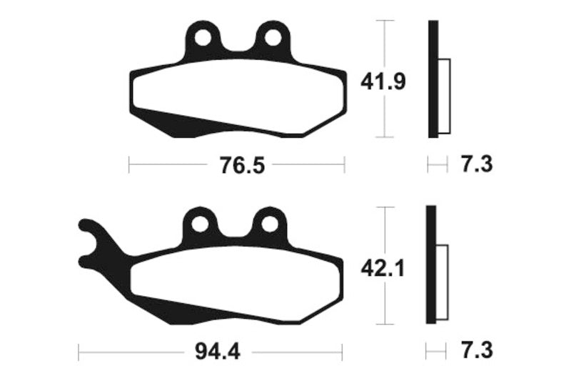 Tecnium Maxi Scooter Sintered Metall Bremsbeläge - MSS189 1023185