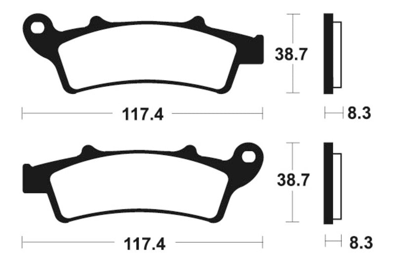 Tecnium Maxi Scooter Sinterd Metall Bremsbeläge - MSS261 1023200