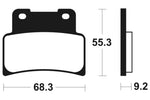 Tecnium Maxi Scooter Poussinets de frein en métal fritté - MSS344 1023217