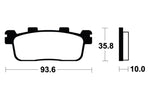 Tecnium Maxi Scooter Poussinets de frein en métal fritté - MSS363 1023219