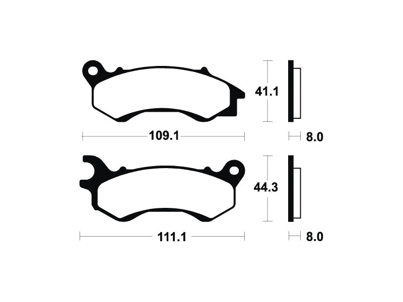 Tecnium Maxi Scooter Poussinets de frein en métal fritté - MSS373 1023222