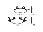 Tecnium Maxi Scooter Poussinets de frein en métal fritté - MSS378 1023223