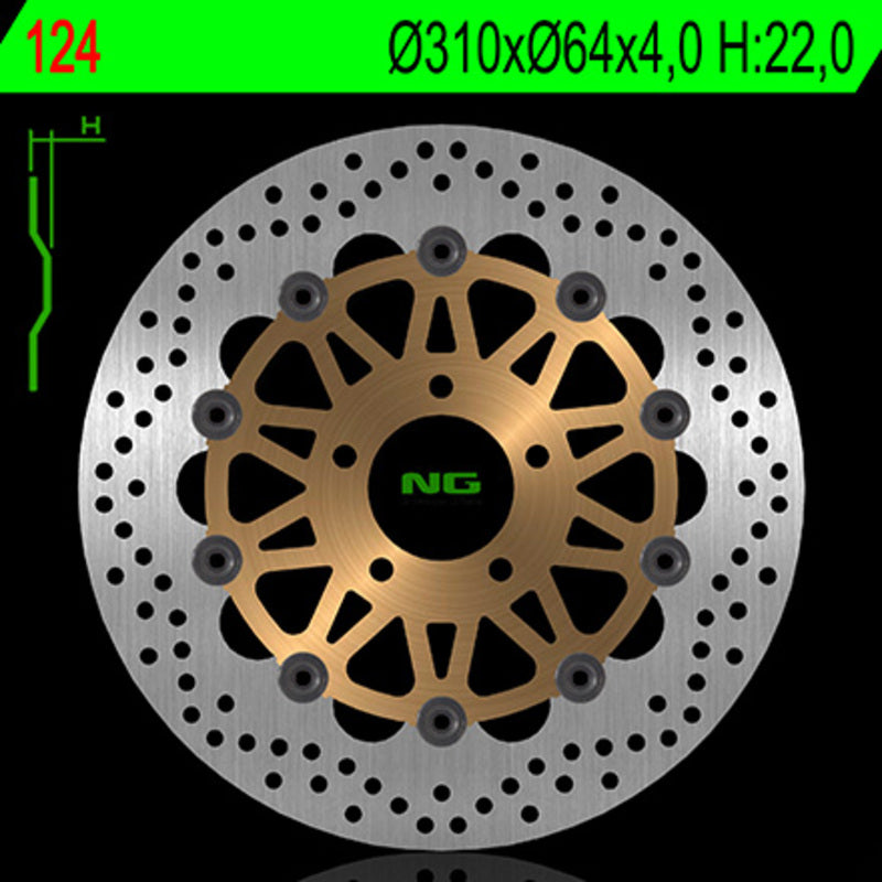 Ng disc de frein Round 124