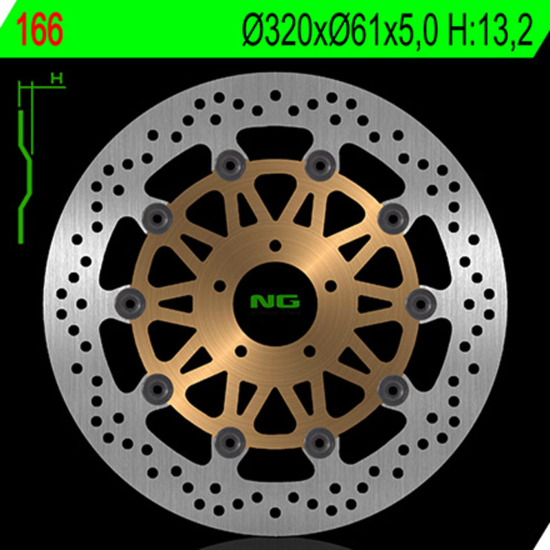 Ng disc de frein Round 166