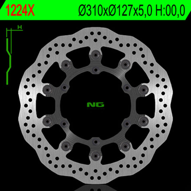 NG BRAKE DISC WAVE 1224X