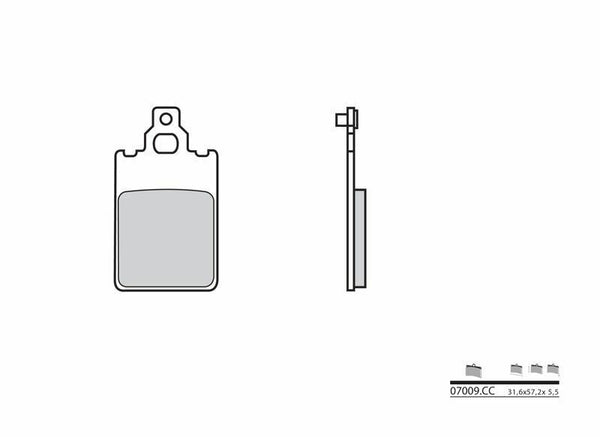 Brembo Scooter Carbon Ceramic Bremsbeläge - 07009 07009