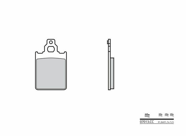 BREMBO Scooter Carbon-Keramik-Bremsbeläge - 07013 07013 