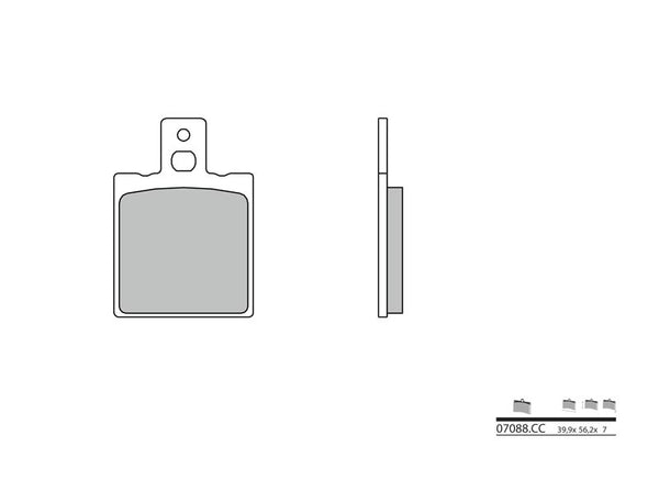 Brembo Scooter en céramique en céramique - 07088CC 07088