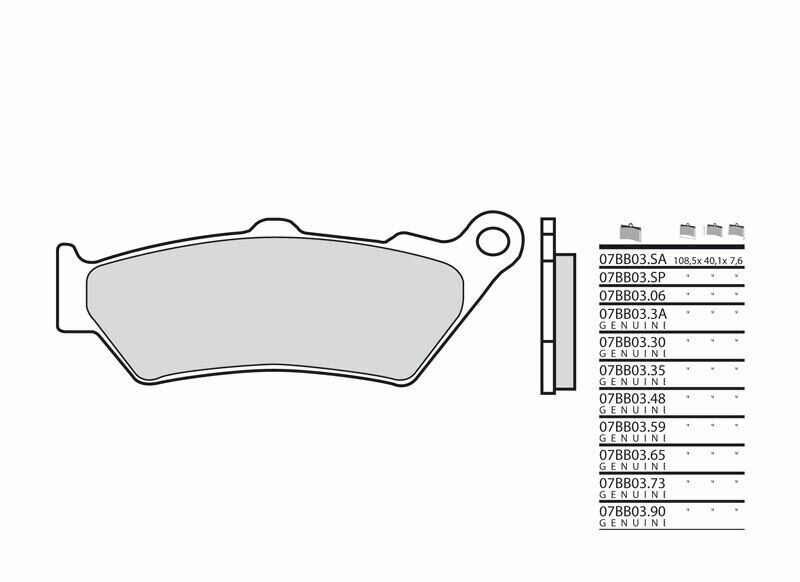 BREMBO Street Sintered Metal Brake pads - 07BB03SA 07BB03SA