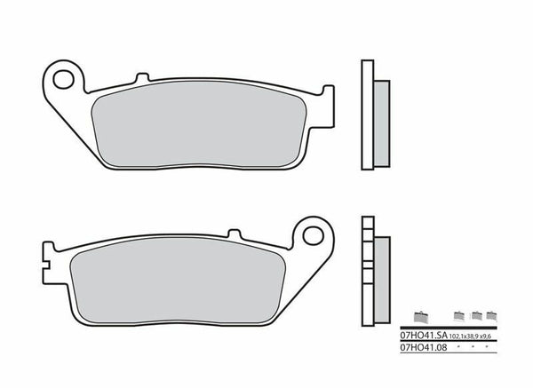 Brembo Street Sintered Metal Brake Pads - 07HO41SA 07HO41SA