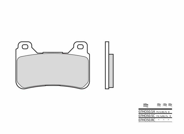 Brembo Street Sintered Metal Brake Pads - 07HO50SA 07HO50SA