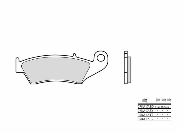 Brembo außerhalb von Sintered Metall Bremsblocks - 07KA17SX 07KA17SX