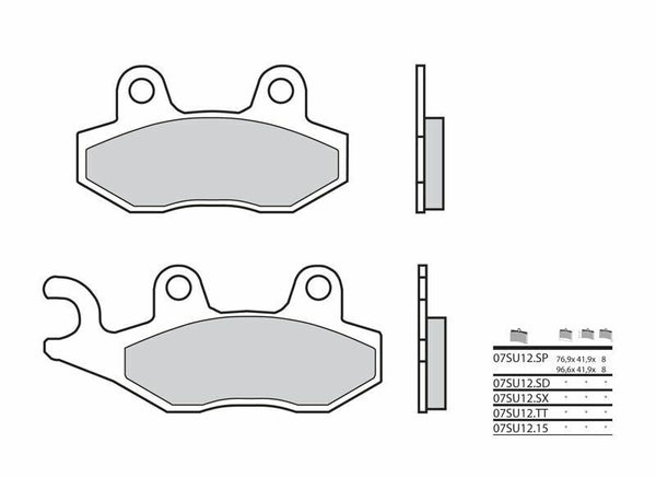 Brembo Street Sintered Metall Bremsbeläge - 07SU12sp 07SU12sp