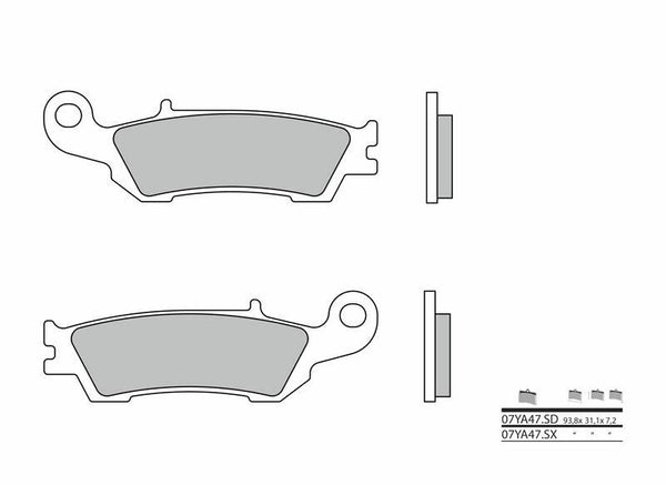 Brembo außerhalb von Sintered Metall Bremspolster - 07YA47SX 07YA47SX