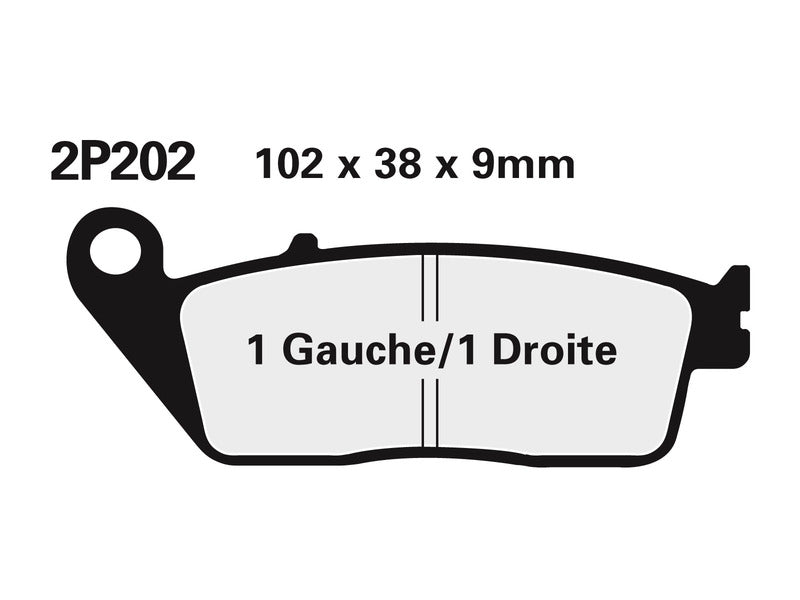 NISSIN Street Semi-Metallische Remblokken - 2P-202NS 2P-202NS 