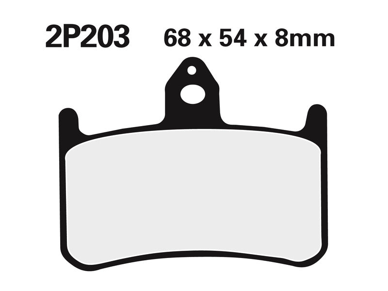 Plaquettes de frein semi-métalliques NISSIN Street - 2P-203NS 2P-203NS 