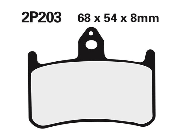 Nissin Street /off-road gesinterd metalen remblokken-2P-203st 2p-203st
