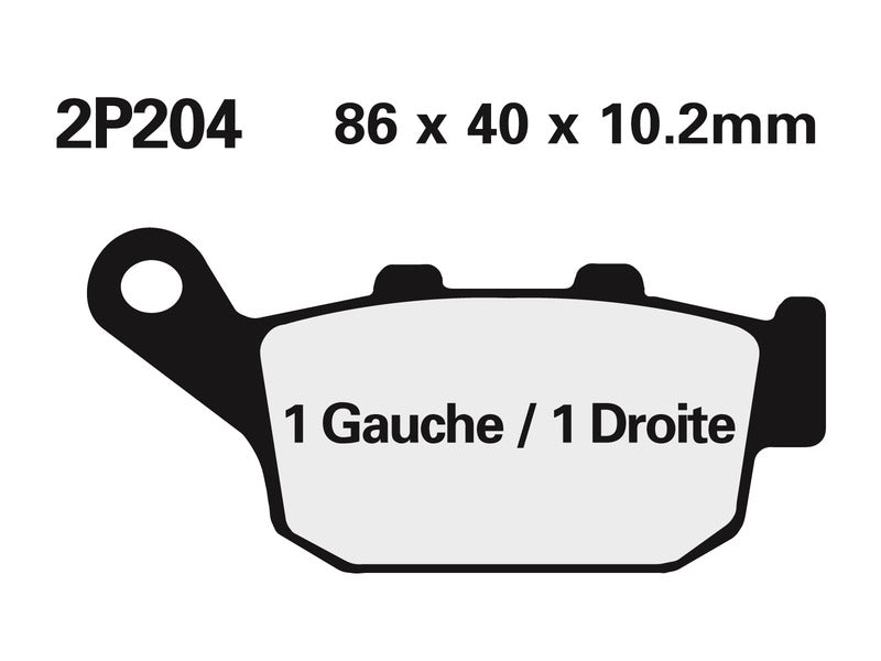 NISSIN Off-Road Semi-Metallische Remblokken - 2P-204GS 2P-204GS 