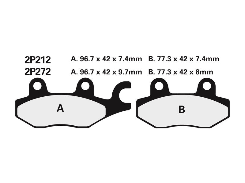 NISSIN Street / Off-Road Sintered Metal Brake pads - 2P-212ST-MX 2P-212ST-MX 