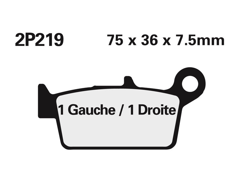 NISSIN Straßen-/Gelände gesinterte Metallbremsbeläge - 2P-219ST-MX 2P-219ST-MX 