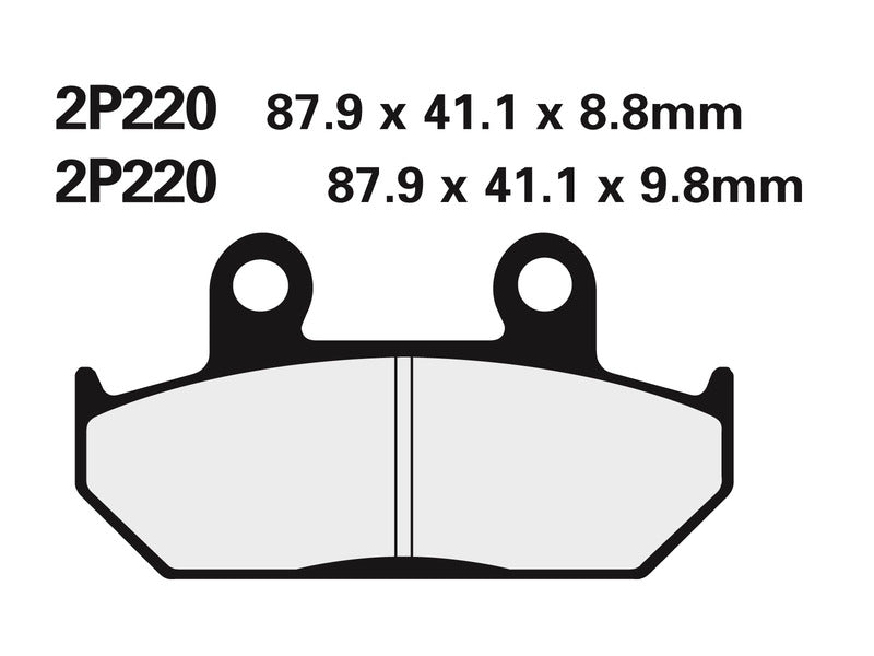 NISSIN Off-Road Semi-Metallische Remblokken - 2P-220GS 2P-220GS 