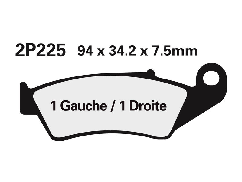 NISSIN Straat /Off-Road Gesinterde Metalen Remblokken - 2P-225ST-MX 2P-225ST-MX 