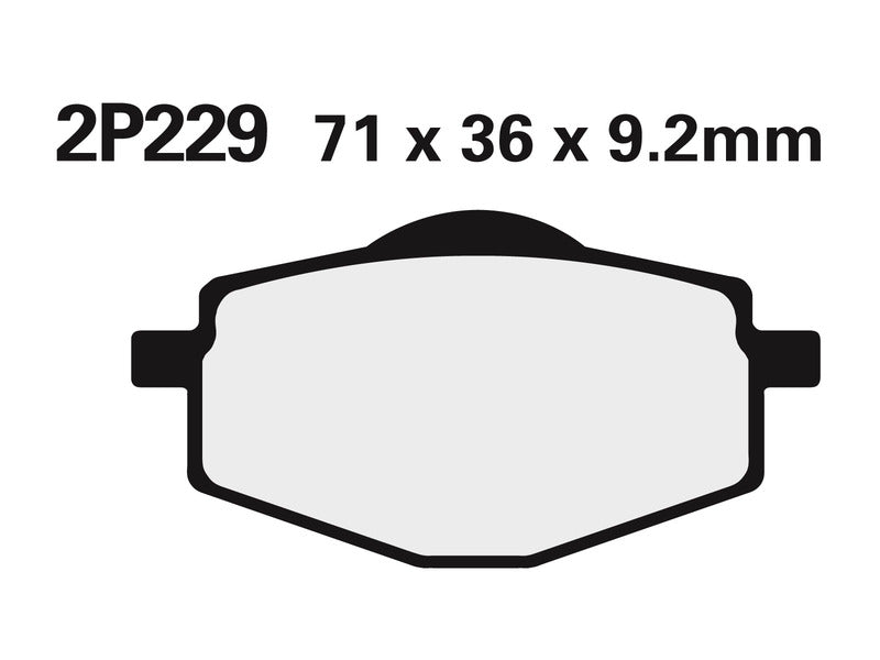 NISSIN Street Semi-Metallische Remblokken - 2P-229NS 2P-229NS 