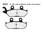 NISSIN Street Semi-Metallic Brake pads - 2P-231NS 2P-231NS