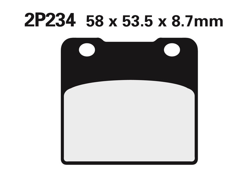 NISSIN Street Semi-Metallische Remblokken - 2P-234NS 2P-234NS 