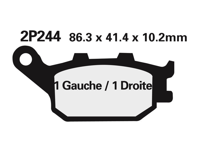 Plaquettes de frein semi-métalliques NISSIN Street - 2P-244NS 2P-244NS 