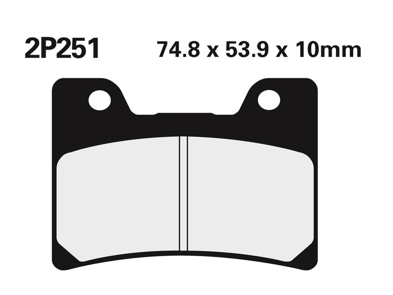 Plaquettes de frein en métal fritté NISSIN Street /Off-Road - 2P-251ST 2P-251ST 