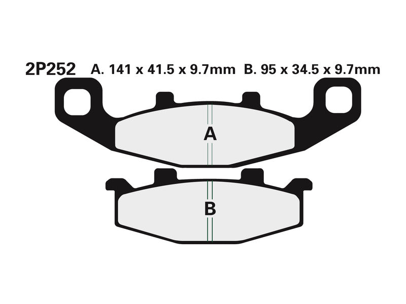 NISSIN Street Semi-Metallische Bremsbeläge - 2P-252NS 2P-252NS 