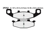 NISSIN Street Semi-Metallische Remblokken - 2P-252NS 2P-252NS 