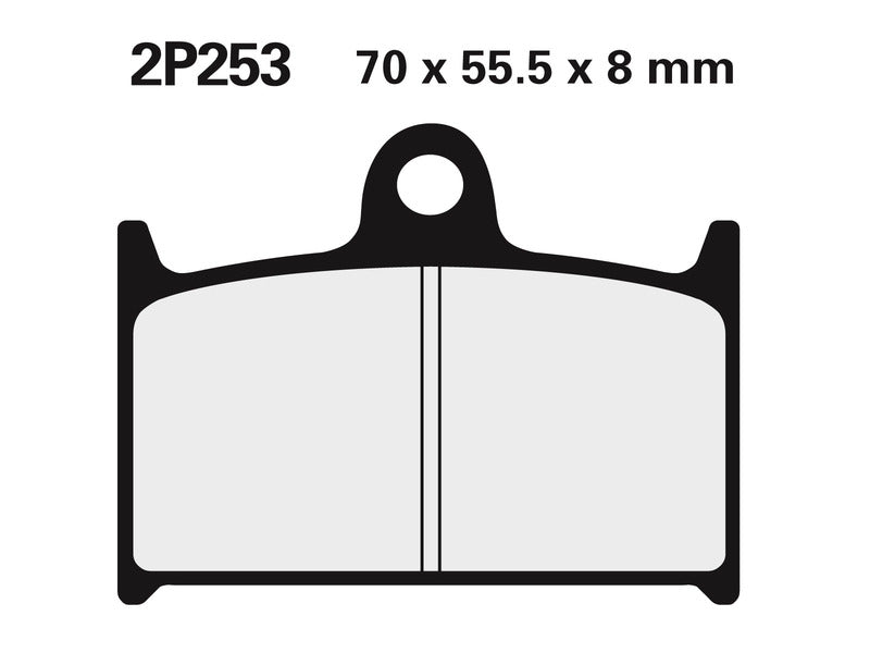 Plaquettes de frein semi-métalliques NISSIN Street - 2P-253NS 2P-253NS 