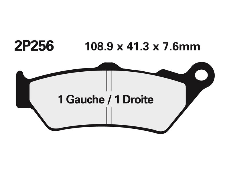 NISSIN Street Semi-Metallic Brake pads - 2P-256NS 2P-256NS