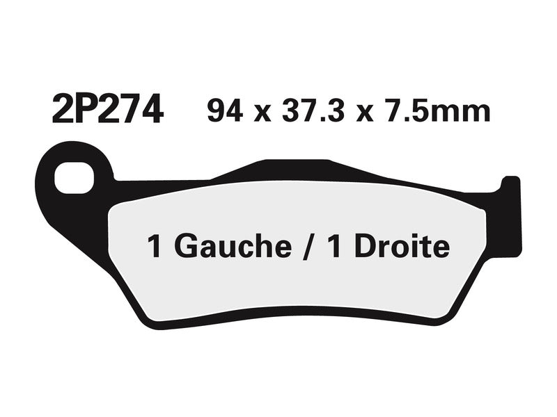 NISSIN Off-Road Semi-Metallische Remblokken - 2P-274GS 2P-274GS 