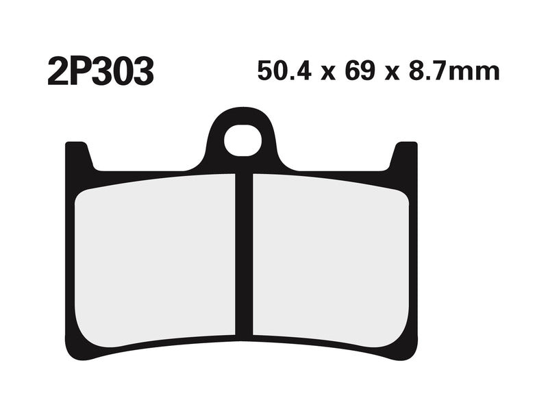 NISSIN Straat /Off-Road Gesinterde Metalen Remblokken - 2P-303ST 2P-303ST 