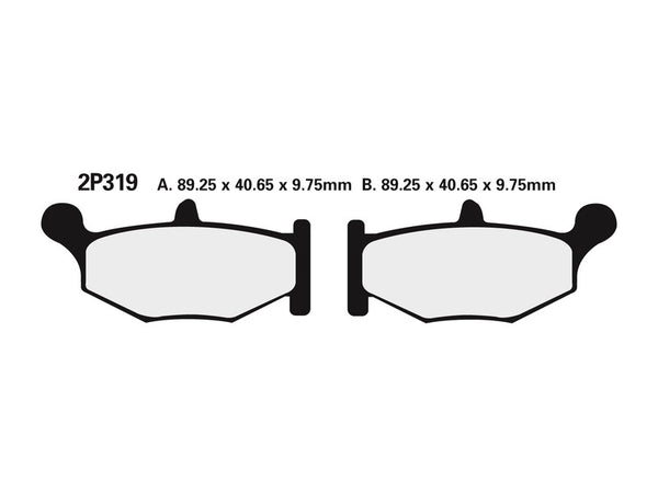 Nissin Street Street semi-métalliques PADS-2P-319NS 2P-319NS
