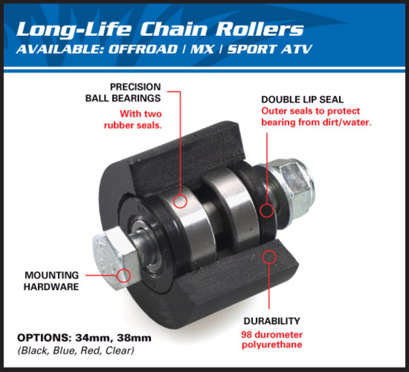 Toutes les balles Rouleau de chaîne supérieure / inférieur noir 79-5009