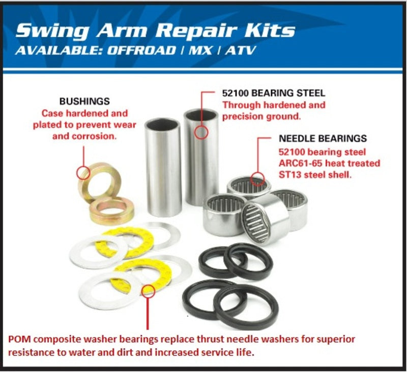 Alle ballen Swing Arm Reparat Kit Honda CR125R/HM CRE125 28-1040