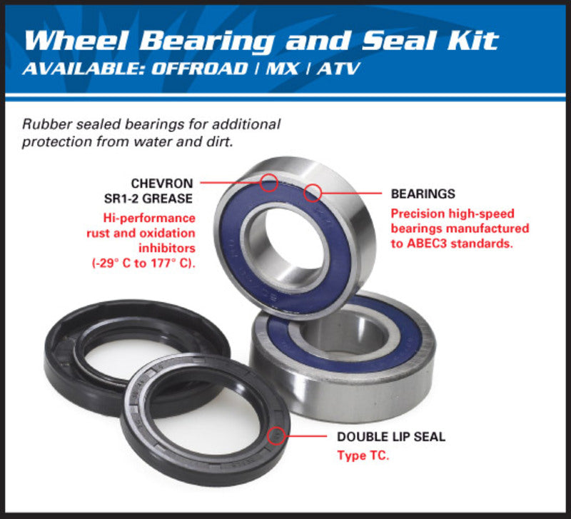 ALL BALLS Rear Wheel Bearing Kit Suzuki RM125/250 25-1243